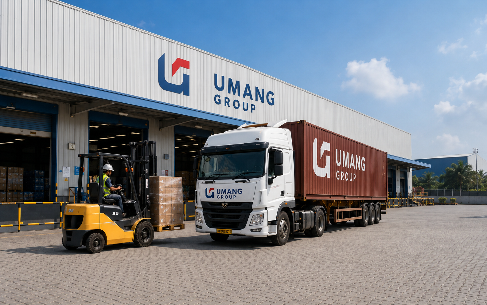Freight movement representing Umang Group rake handling operations