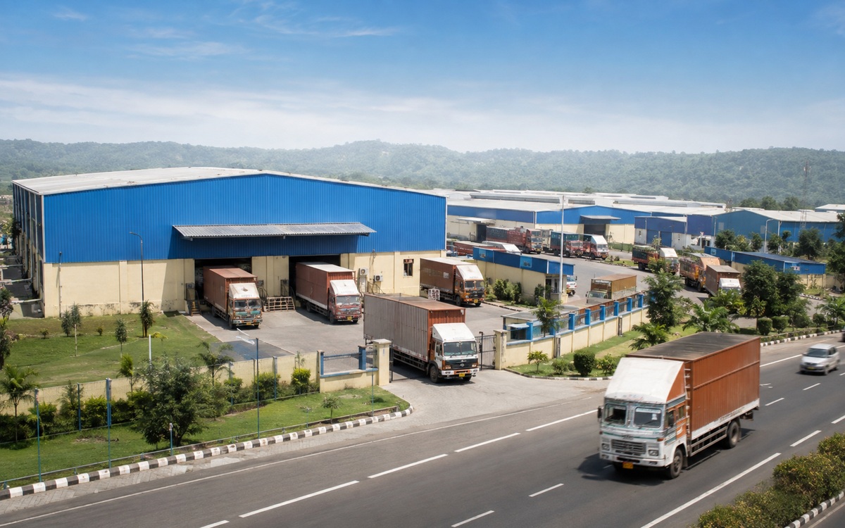 Commercial transportation truck operated for nationwide delivery